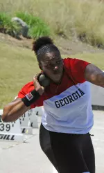 Sophomore Hilenn James set the school shot put record on Friday.