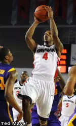 Freshman guard Charles Mann had ten points in the Georgia's victory Wednesday night.