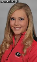 Chelsea Davis won her ninth bars title in as many meets.