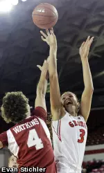 Anne Marie Armstrong had a season-high 10 rebounds in the loss.