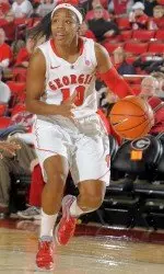 Jasmine James scored 12 points to lead Georgia past Kentucky, 75-71, on Sunday.