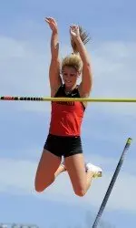 Morgann Leleux opened the outdoor season by setting a national-leading mark in the pole vault.