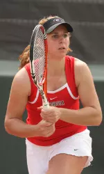 Freshman Silvia Garcia won her 15th match of the year.