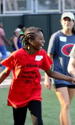 A total of more than 175 UGA student-athletes from various sports and approximately 65 special-needs athletes enjoyed a fun evening at Foley Field.