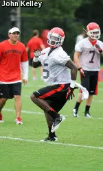Damian Swann had two interceptions in Friday's practice.