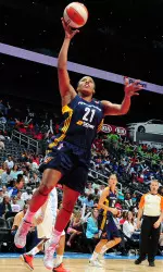Jasmine Hassell in action for the Indiana Fever.