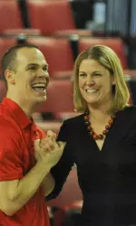 Head Coach Lizzy Stemke and Associate Head Coach Josh Lauer