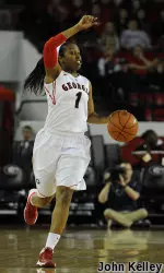 Khaalidah Miller played all 40 minutes against Missouri.