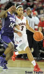 Tiaria Griffin has scored in double digits in seven of 10 games this season.