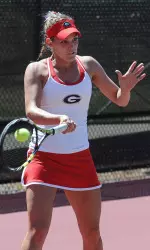 New Orleans native Caroline Brinson played at No. 5 singles on Sunday.