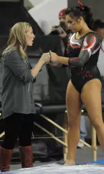 Ashlyn Broussard scored a career-high 9.875 on beam.