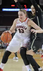 Merritt Hempe scored 11 points on Sunday, her eighth double-digit outing of the season and 21st of her career.