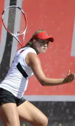 Freshman Hannah King won her singles and doubles matches on Sunday
