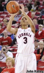 Mississippi native Tiaria Griffin scored a game-high 13 points for UGA.