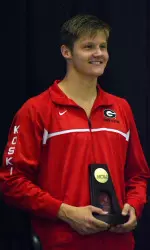 Matias Koski rallied to win the NCAA 1650-yard freestyle title last season.