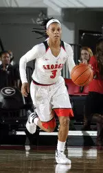 UGA senior guard Tiaria Griffin tied a career high with 23 points.