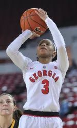 Tiaria Griffin became the 36th Lady Bulldog to reach 1,000 career points.