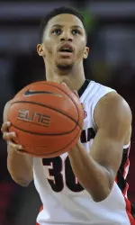 Georgia guard J.J. Frazier had his first career double-double Tuesday against Winthrop. (Photo by Sean Taylor)