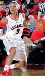 Tiaria Griffin scored 11 first-half and 12 second-half points on Sunday.