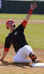 Zack Bowers had his first career triple Saturday at Foley Field.
