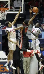Kenny Gaines elevates to score against Ole Miss