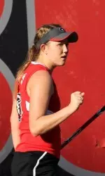 Freshman Hannah King clinched her third match of the season on Sunday