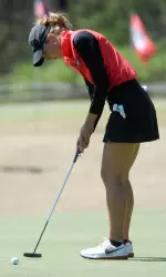 Georgia's Manuela Carbajo Ré putts the ball during the 43rd annual Liz Murphey Collegiate Classic.