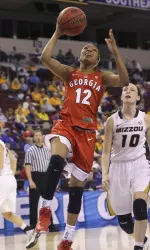 Krista Donald had 13 points and 15 rebounds against Missouri.