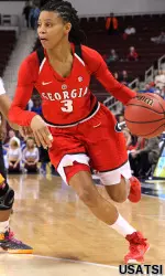 Tiaria Griffin scored Georgia's first nine points of the game against Tennessee.