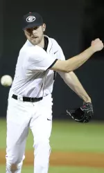 Zach Waters and Georgia's pitchers walked a combined nine batters Tuesday. (Photo by John Kelley)