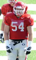 Brandon Kublanow got a little extra work at center on Thursday.