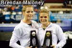 Brittany Rogers and Brandie Jay were two of the four Gymdogs who earned All-America honors.