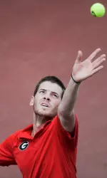 Georgia junior Austin Smith is ranked No. 1 in doubles with partner Ben Wagland. (Photo by Sean Taylor)