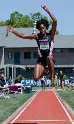Quintunya Chapman placed third in the NCAA heptathlon in her final collegiate meet.