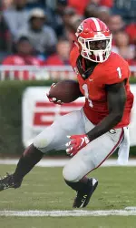 Sony Michel finished the game with three catches for 32 yards and a pair of touchdowns.