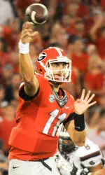 Greyson Lambert was just about as good as a quarterback can be, completing 24 of 25 passes against South Carolina. (Photo by Sean Taylor)