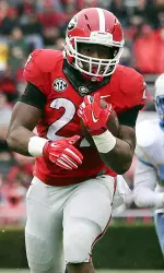 Running back Nick Chubb rushed for 131 yards on 15 carries. (Associated Press)