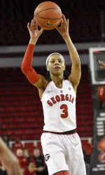 Tiaria Griffin poured in a game-high 17 points against Auburn.