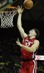 Freshman forward Mike Edwards in action against Baylor