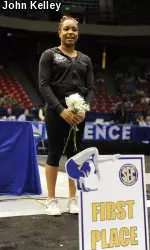 Lauren Johnson was the SEC vault champion in 2014.