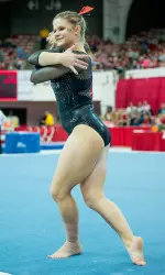 Brandie Jay's all-around scoring average ranks fourth in the nation. (Photo by Walt Beazley)