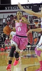 Georgia guard Pachis Roberts had 13 points and seven rebounds against Florida. (Photo by John Kelley)