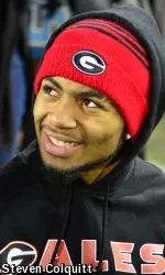 Devon Gales was able to attend Georgia's game against Georgia Southern on Nov. 21. (Photo by Steven Colquitt)