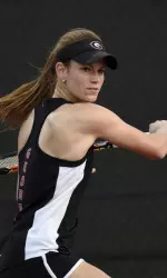 Laura Patterson was dominant in a 6-1, 6-2 win on the No. 6 court for the Bulldogs.