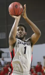 Yante Maten hit three 3-pointers and scored a career-high 33 points Wednesday. (Photo by Emily Selby)