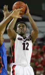 Kenny Gaines is averaging 13.5 points per game this season. (Photo by Emily Selby)