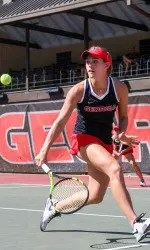 Caroline Brinson was credited with two clinchers in Friday's match after winning singles and doubles with Laura Patterson.