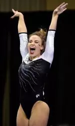 Mary Beth Box led Georgia on beam and floor as the Gymdogs advanced to the Super Six.