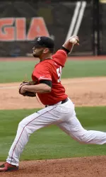 Mike Mancuso pitched a scoreless innings against the Aggies Friday.