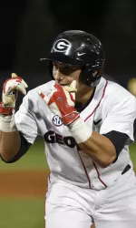 Skyler Weber has had much to be excited about this season, including a .316 batting average. (Photo by David Barnes)
